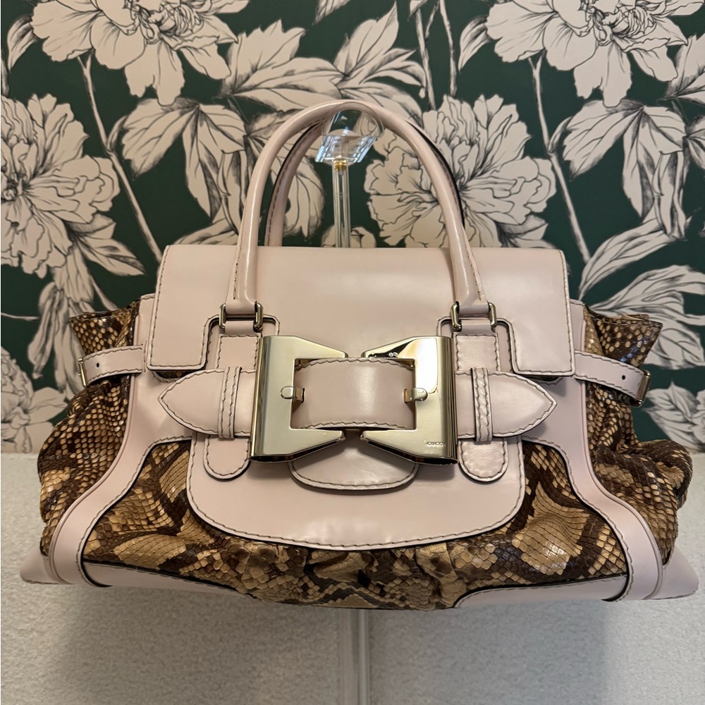 Gucci Authentic Python Shoulder Bag Rare Collecto… - image 1
